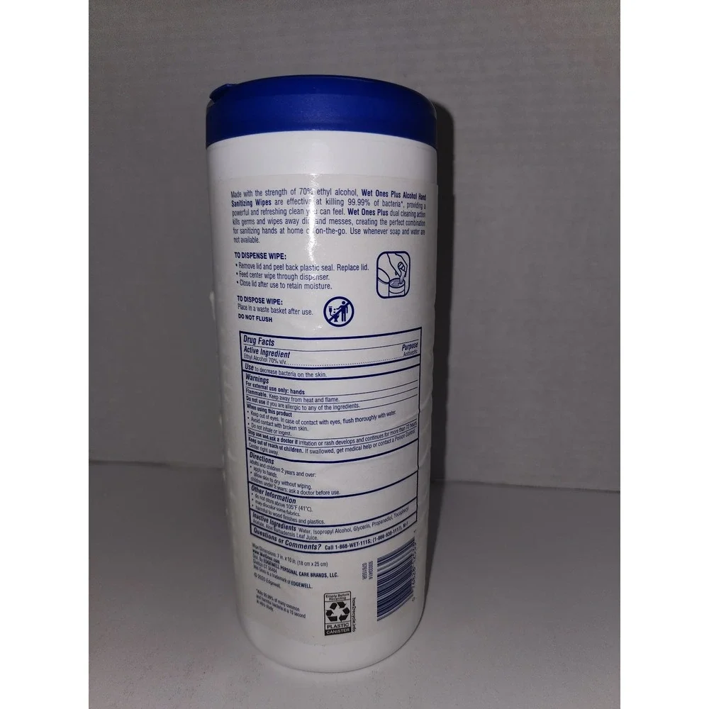 Still sealed Wet Ones‎ Plus 70% Alcohol hand sanitizing wipes